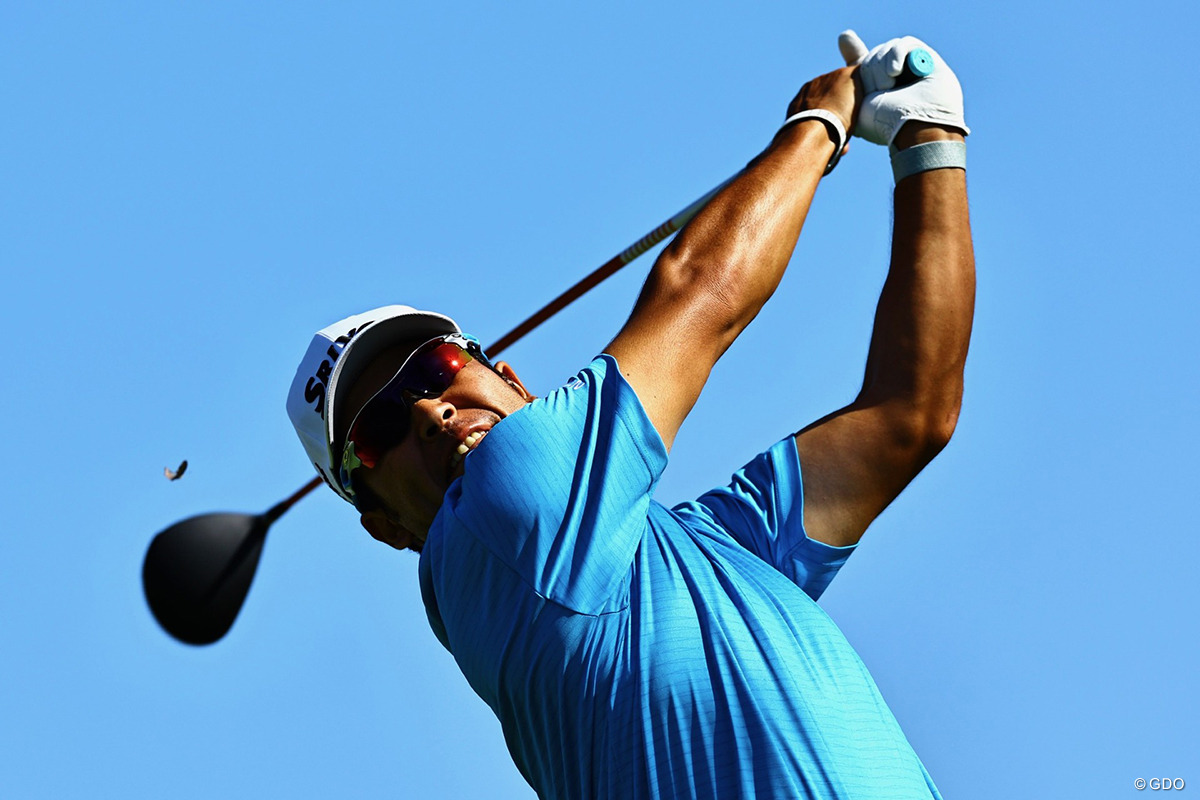 前半で1つ伸ばして通算イーブンパーに