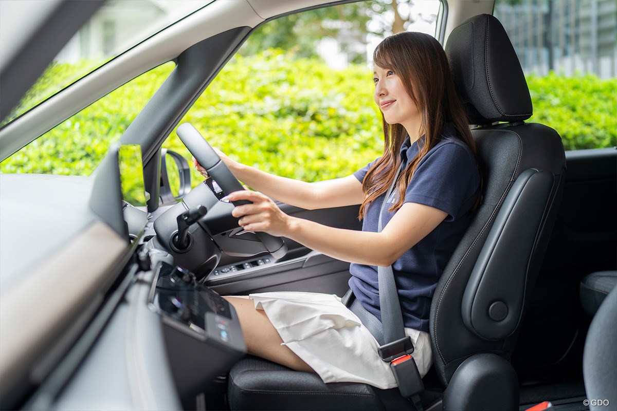 キャディバッグ積載量調査 視界が広く運転しやすい