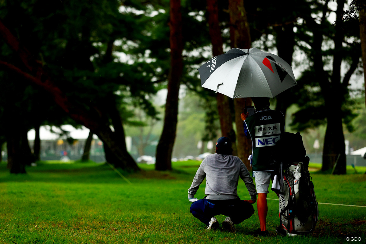 18番セカンド。ピンチの連続 2025年 日本オープンゴルフ選手権競技 4日目 清水大成