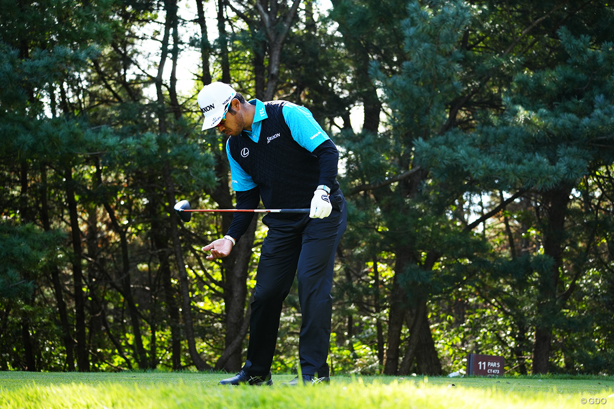 プロアマ戦ではシャドースイングを繰り返した