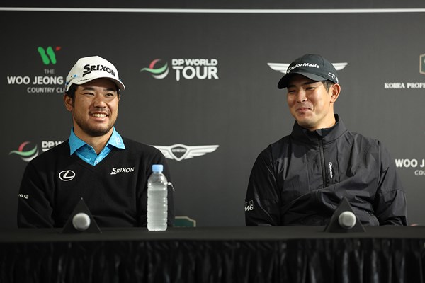2025年 ジェネシス選手権 事前 松山英樹 中島啓太 公式会見に臨んだ松山英樹と中島啓太（Getty Images）