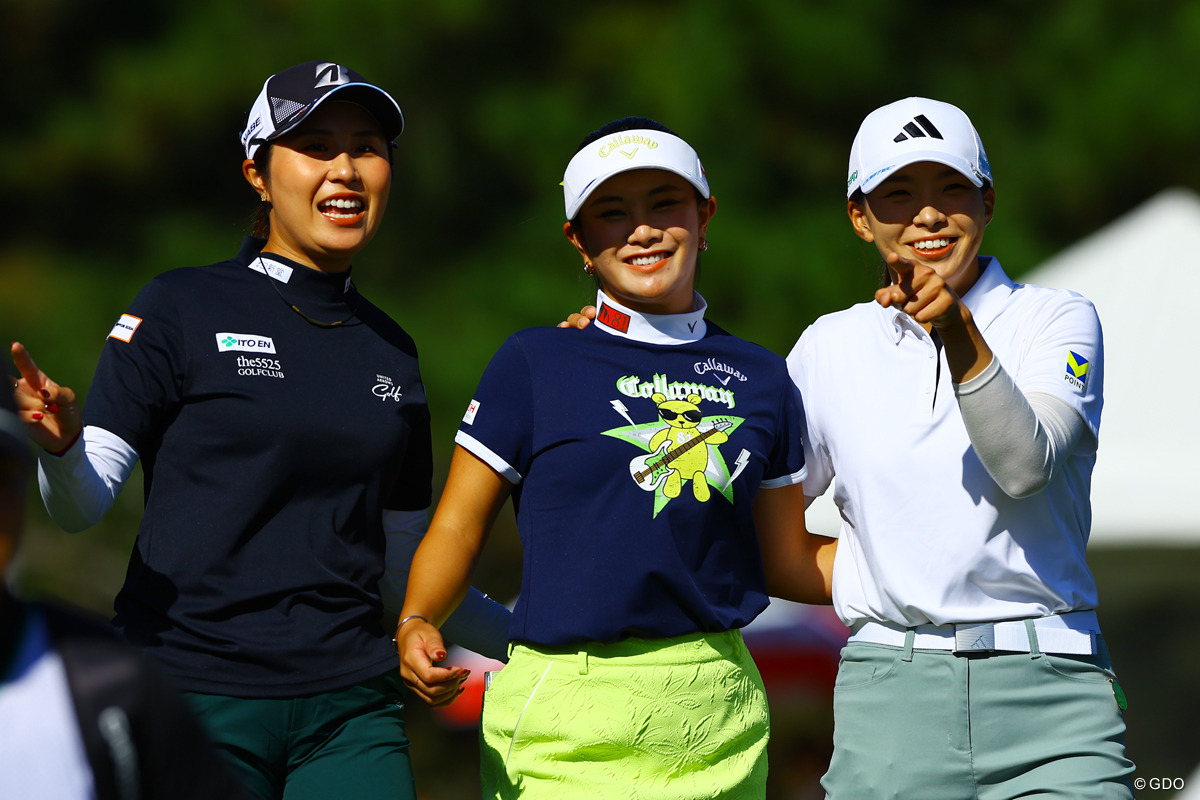 佐久間朱莉がイーグル発進から首位ターン 岩井明愛4打差2位 渋野日向子