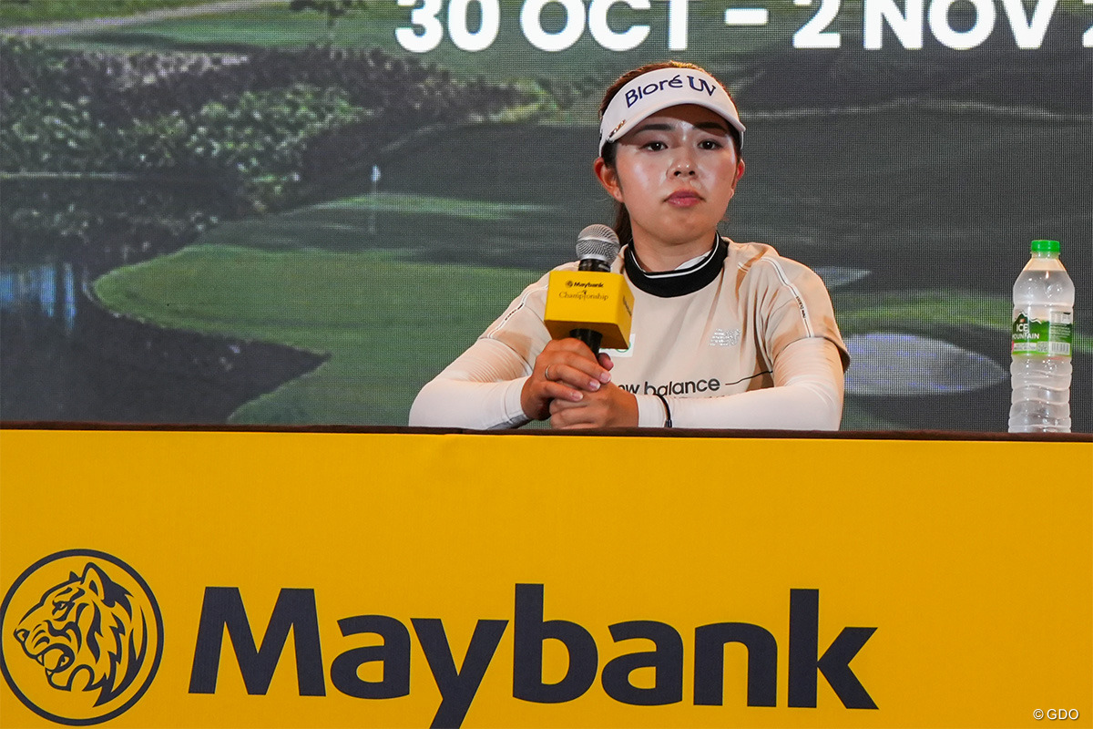 開幕前日の会見に臨んだ山下美夢有