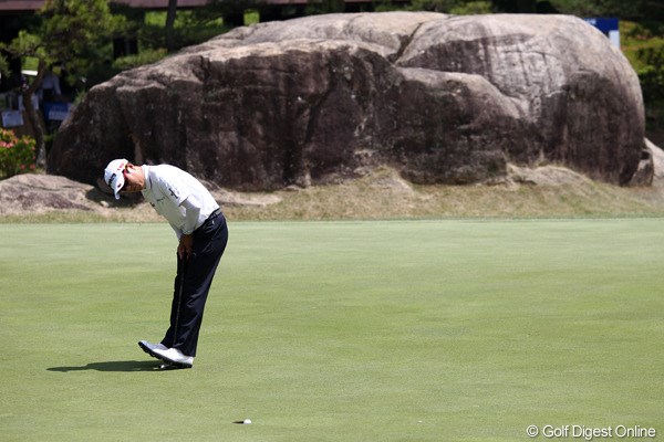 2011年 日本ゴルフツアー選手権 Citibank Cup Shishido Hills 3日目 H.T.キム 6番イーグルパット、2番でもイーグルです。