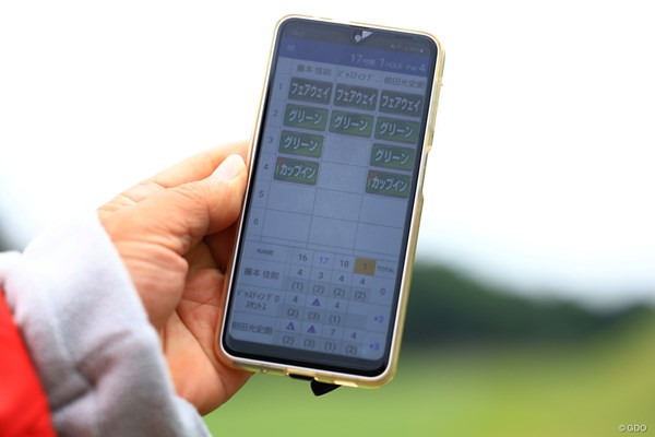 2025年 フォーティネットプレーヤーズカップ 2日目 ボランティア 普段からこんな形で選手のプレー進行具合を集約