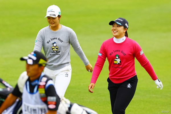 2025年 TOTOジャパンクラシック 初日 神谷そら 竹田麗央 ウェアが似ている