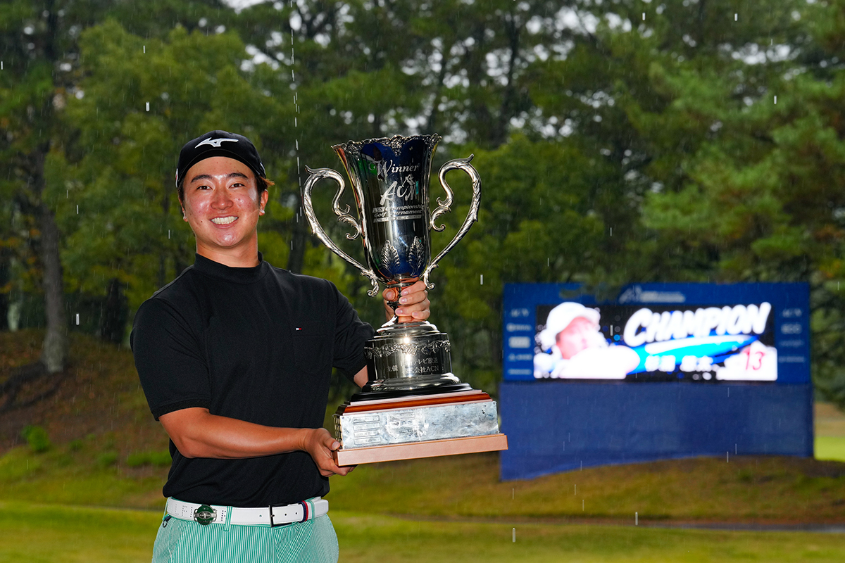 杉浦悠太が今季初優勝。最終ラウンドの中止により3日目までのスコアで逃げ切った(c)JGTO Images