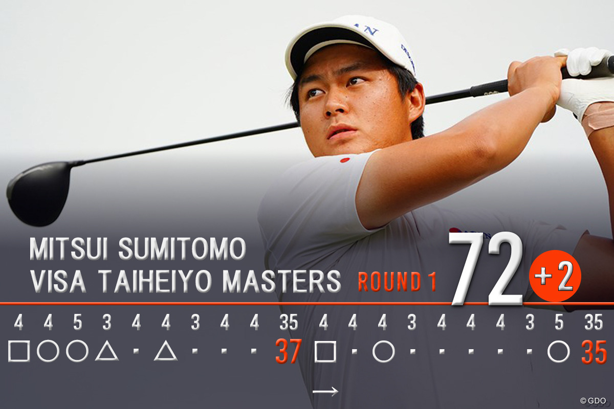 4バーディ、2ボギー2ダブルボギーで回った