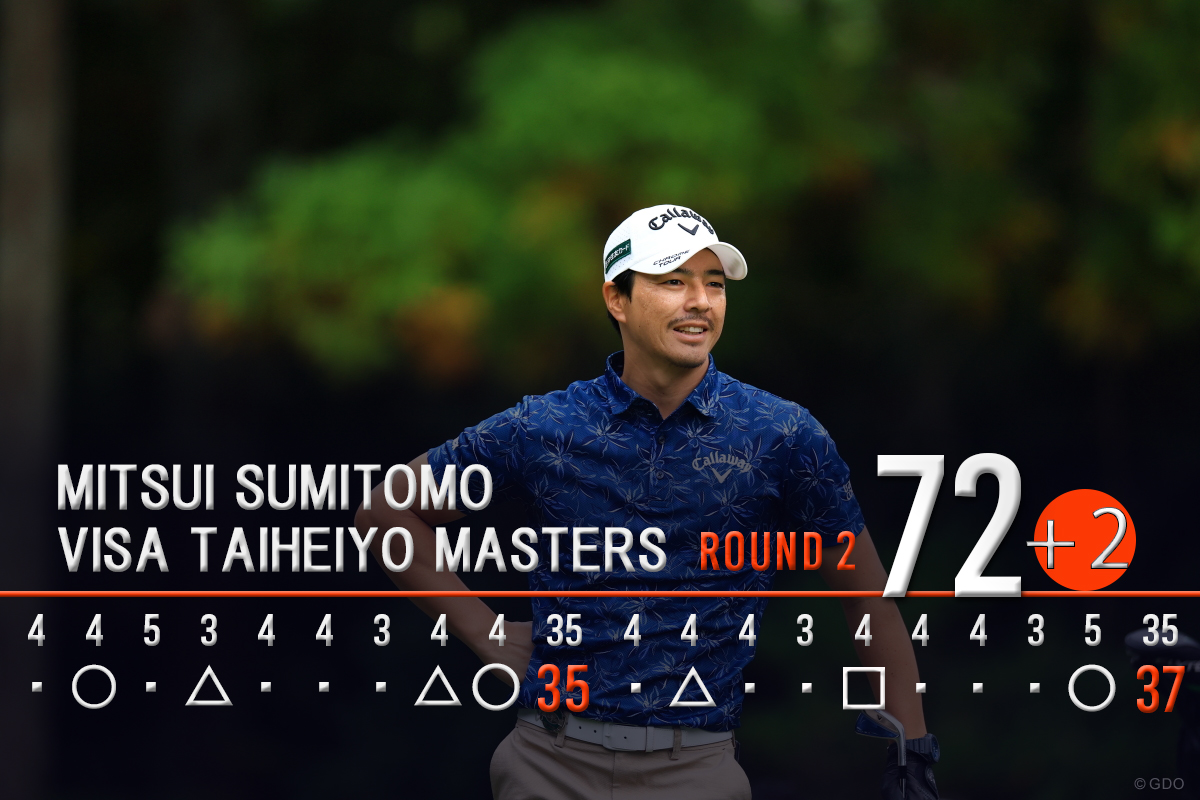 「72」とスコアを落とした