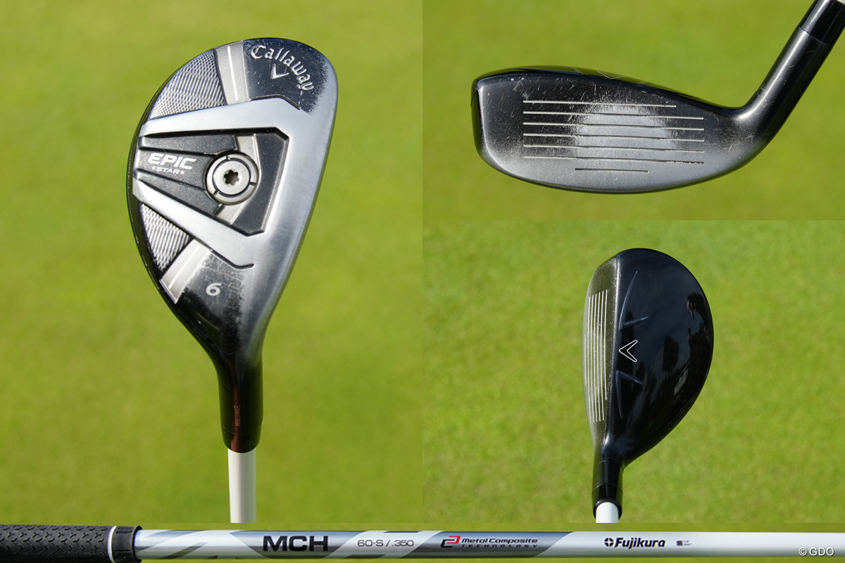 打痕が歴戦を物語る6番ユーティリティ