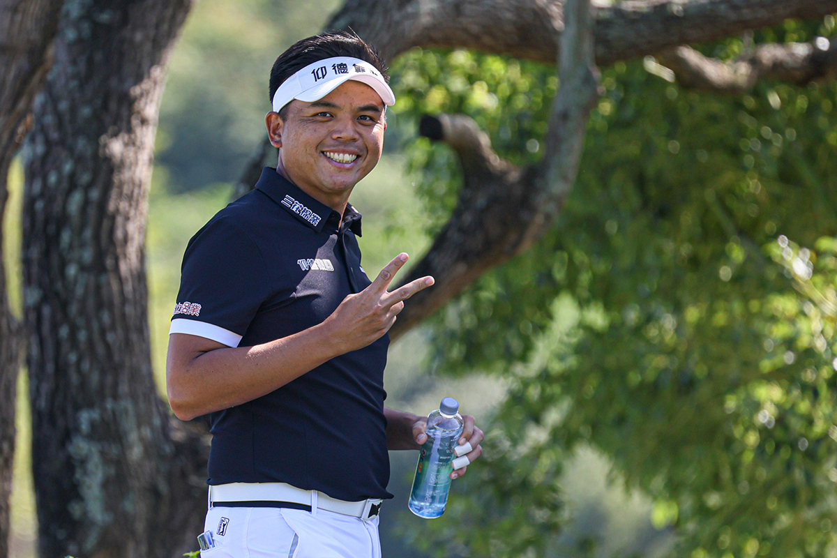 母国・台湾大会で首位を走る洪健堯（提供：アジアンツアー）