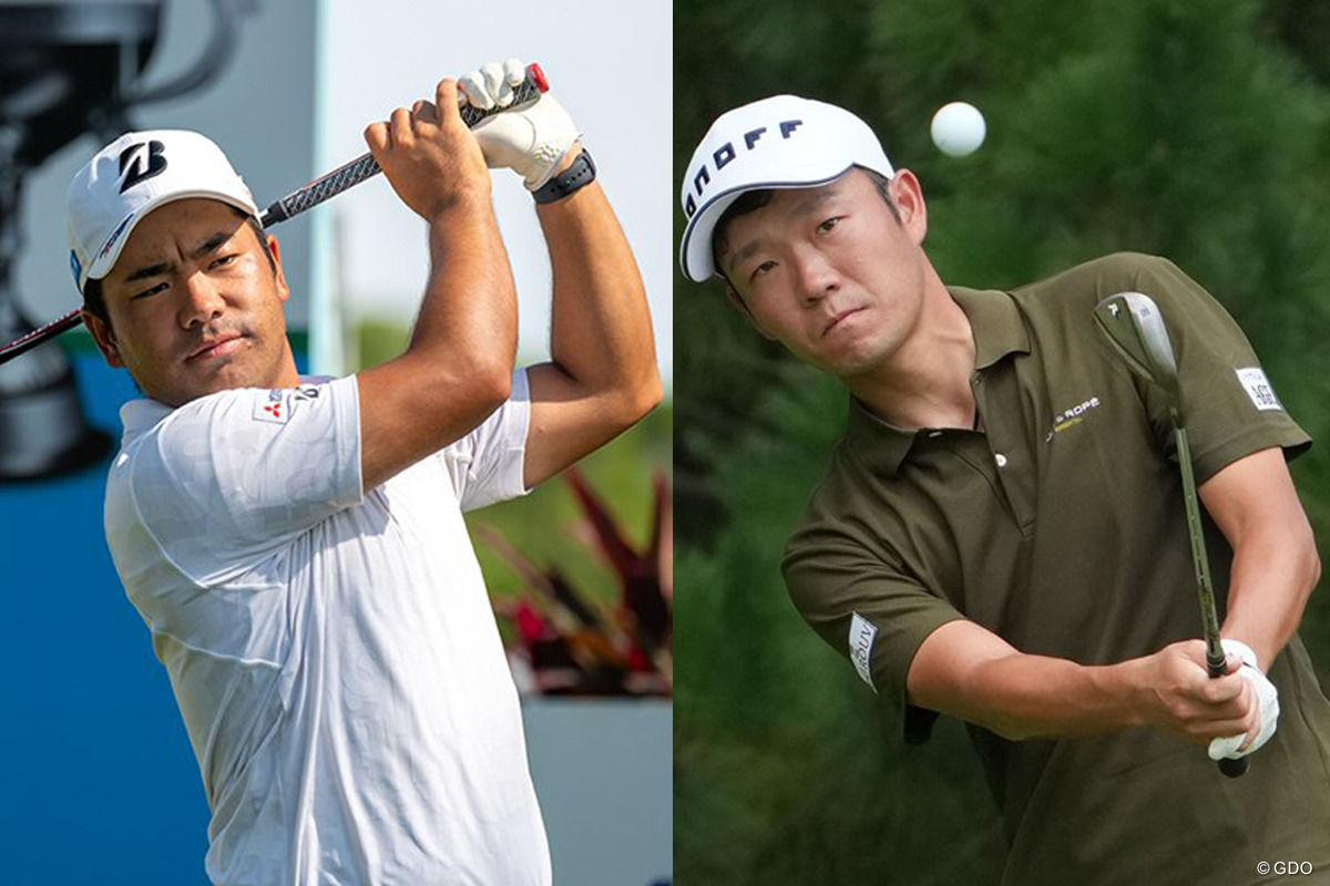 浅地洋佑（写真右）、比嘉一貴は来季LIVゴルフ出場権を狙う