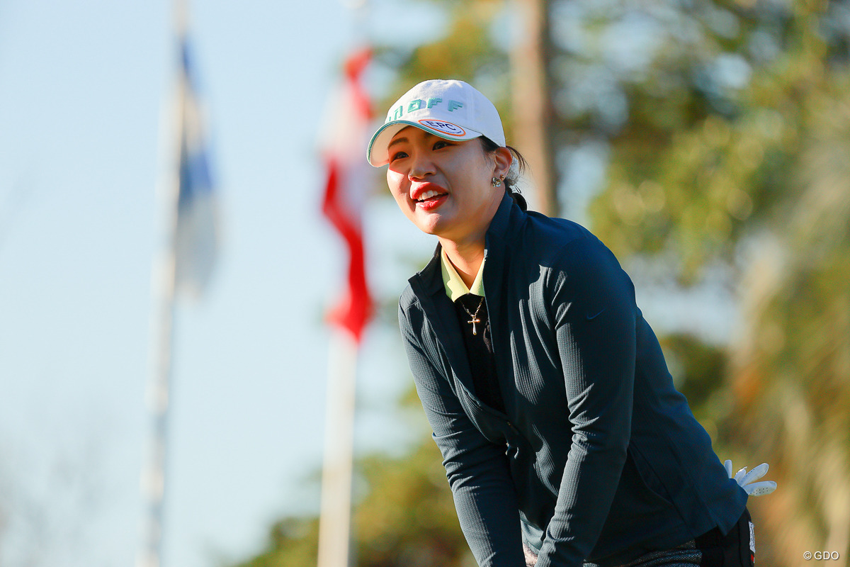 黄アルムが単独首位に浮上した※写真は23年「マスターズGCレディース」