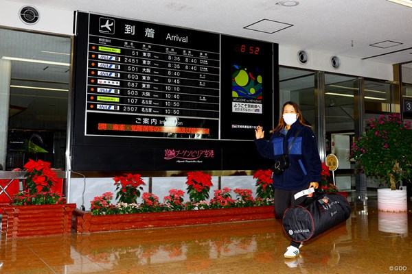 この日午前9時前に宮崎空港に到着した畑岡奈紗