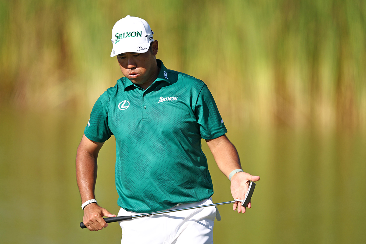 松山英樹は「66」でプレーし、5人で形成される首位に立った(Jared C. Tilton/Getty Images)