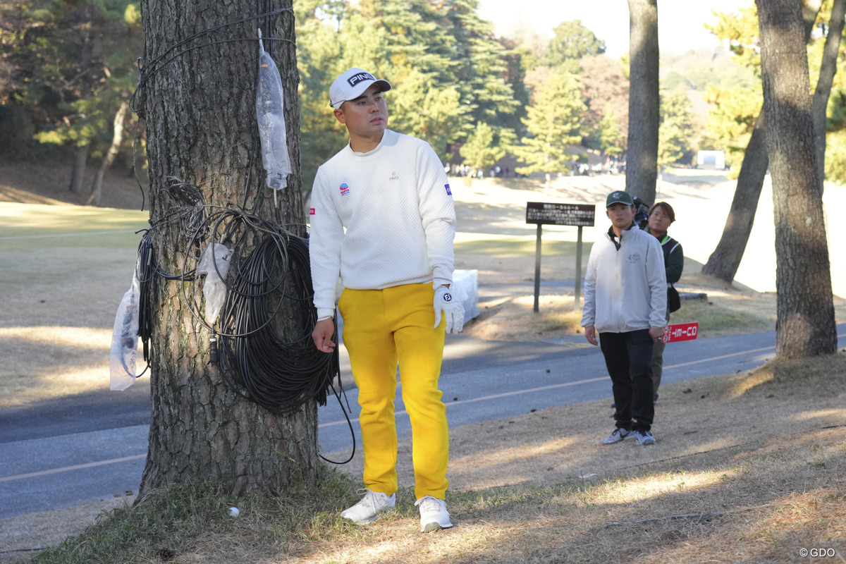 15番Par3のティショットは左奥の崖下へ。万事休す。 2025年 ゴルフ日本シリーズJTカップ 最終日 蝉川泰果