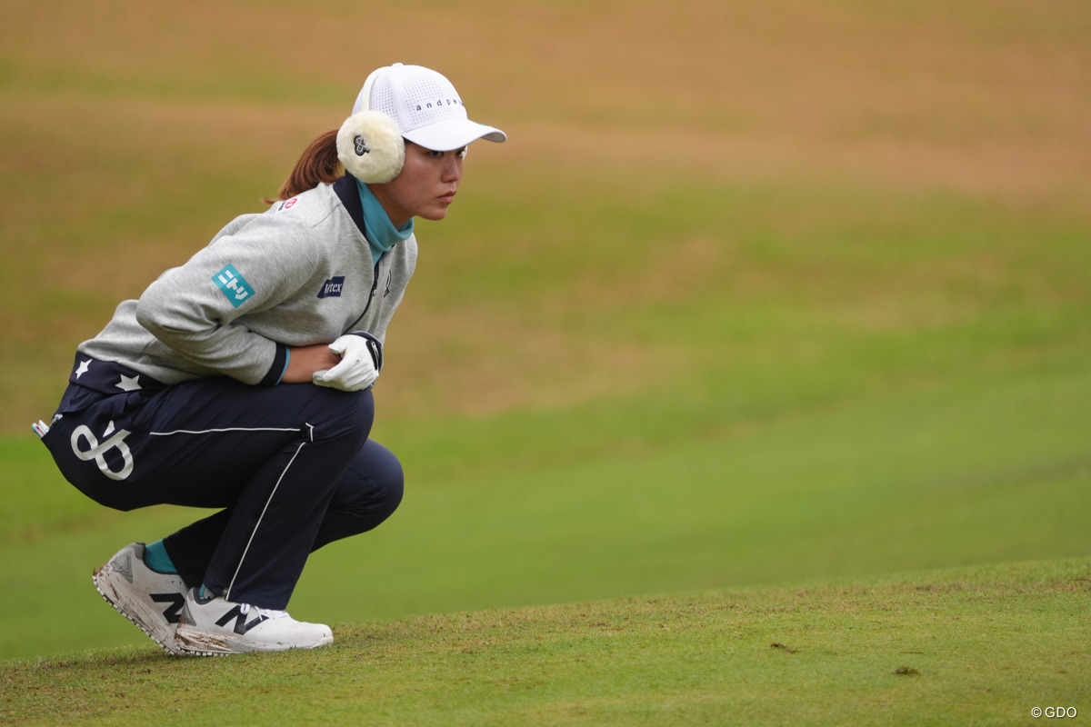 防寒で耳当てをする櫻井心那 2025年 Qシリーズ ファイナルステージ 3日目 櫻井心那