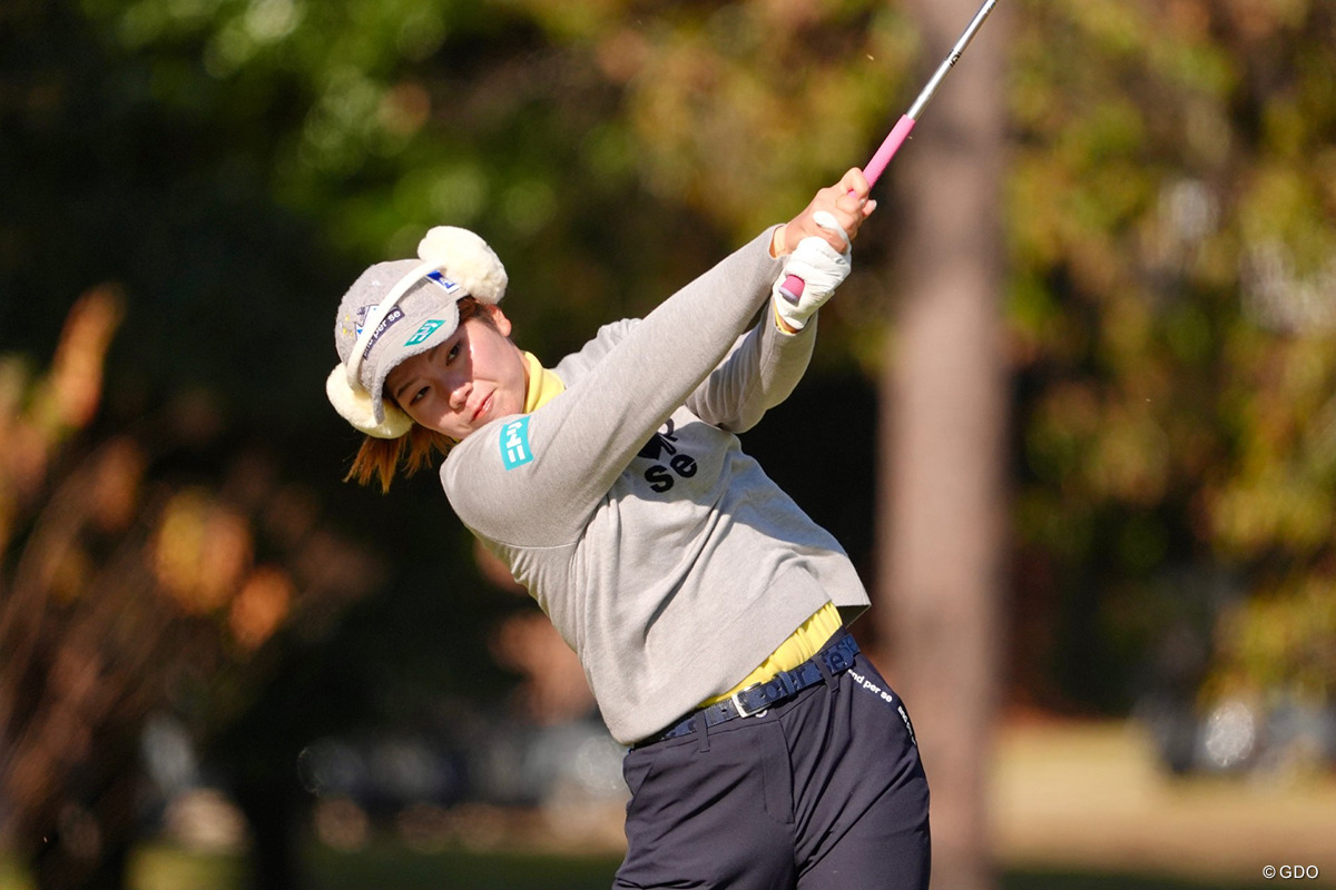 最終日をプレーする櫻井心那 2025年 Qシリーズ ファイナルステージ 最終日 櫻井心那