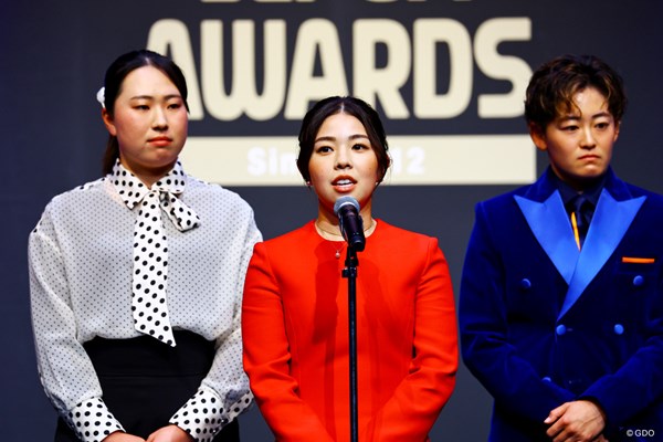 2025年 JLPGAアワード 山下美夢有 人前で話すのはやっぱり緊張する