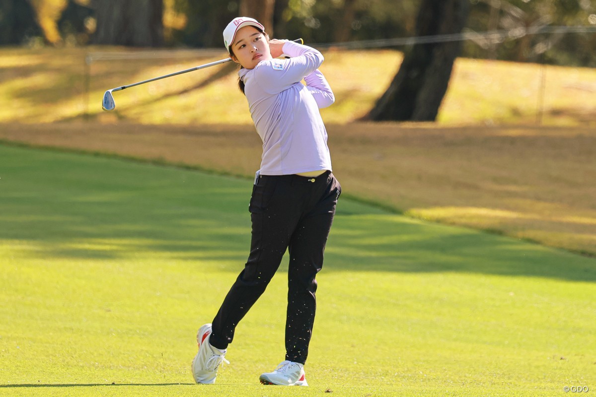 契約フリーのウー・チャイェン。アイアンはダンロップ派（写真は2025年大王製紙エリエールレディス）