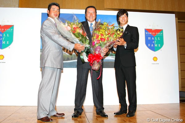 2010年 世界ゴルフ殿堂入り会見 池田勇太 尾崎将司 石川遼