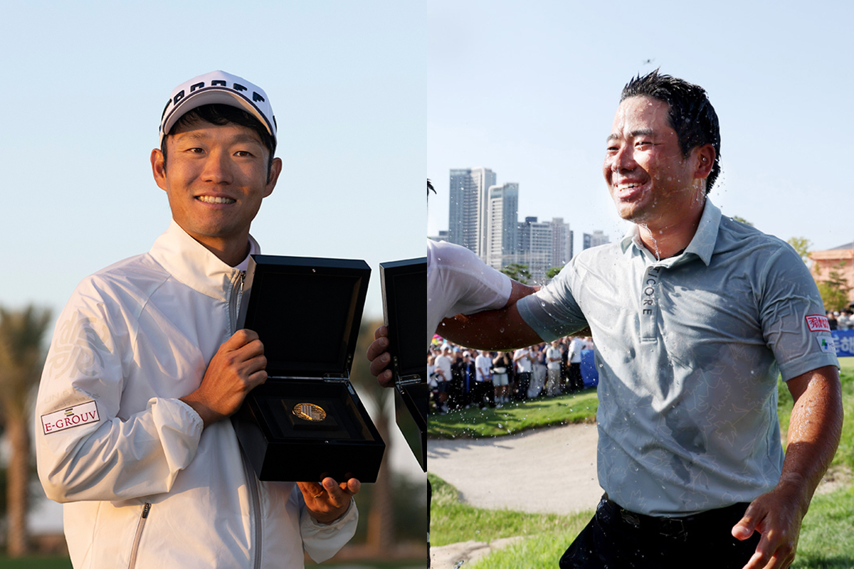 浅地洋佑（左）と比嘉一貴がアジアンツアーで優勝