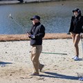 サンドセーブ率1位の柏原明日架から直接指導を受けると効果てきめん（撮影：有原裕晶）