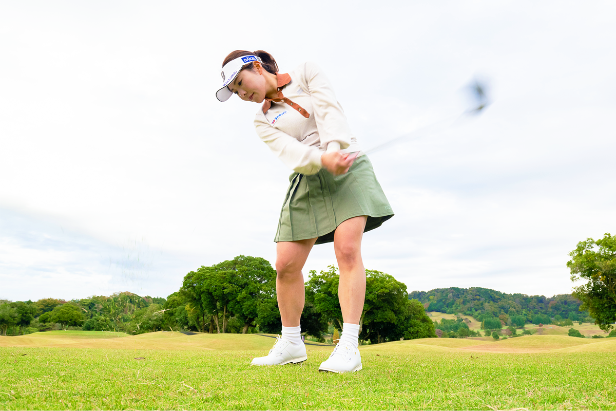 今年は「残り30yd」を大得意に！ ロブはロブでも2種類のハーフロブショット 堀奈津佳