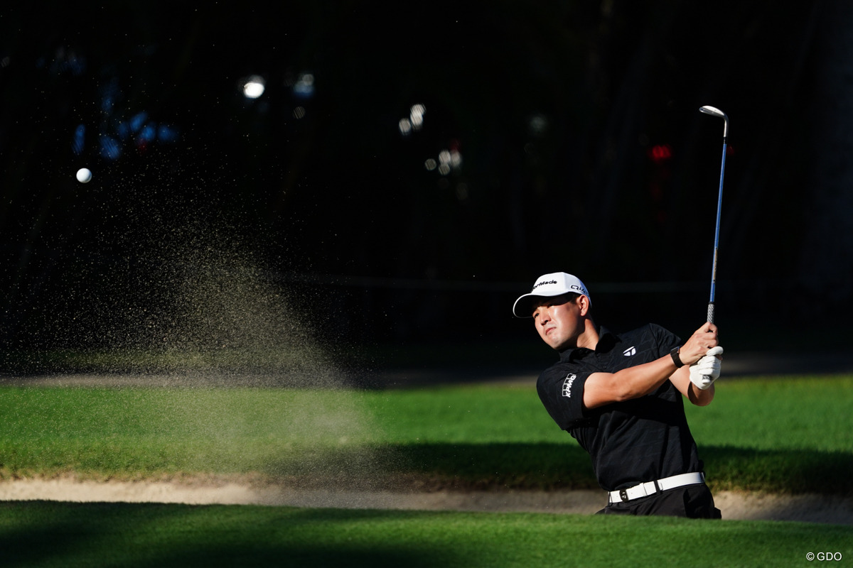 開幕2日前は平田憲聖と練習ラウンドを行った