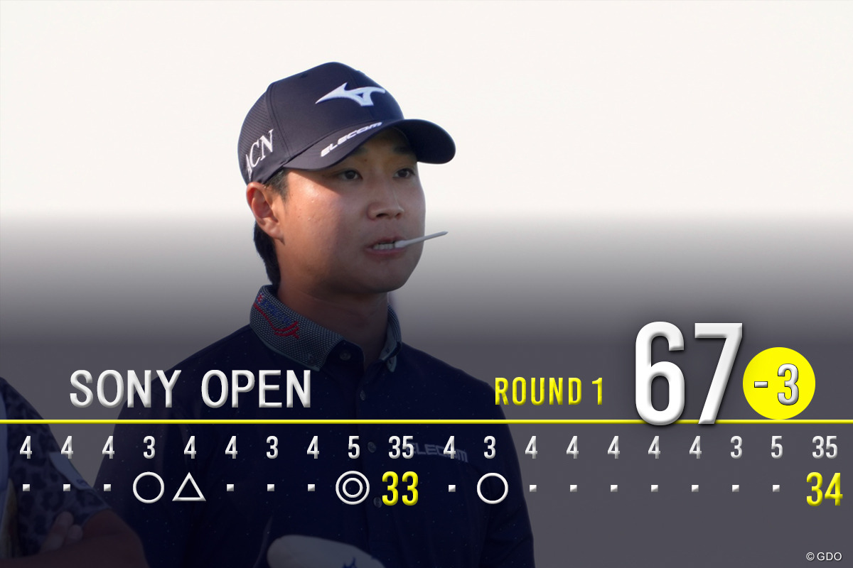 1イーグル2バーディ、1ボギー「67」でプレー