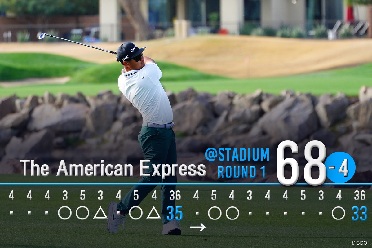 難度の高いコースで68をマークした