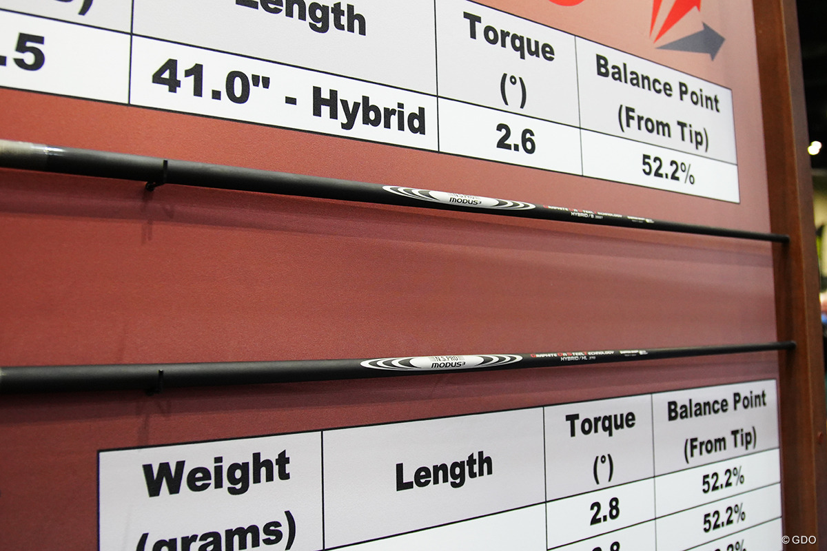 ハイブリッド用シャフトも展示されいた 2026年 PGAショー 「N.S. PRO MODUS3」