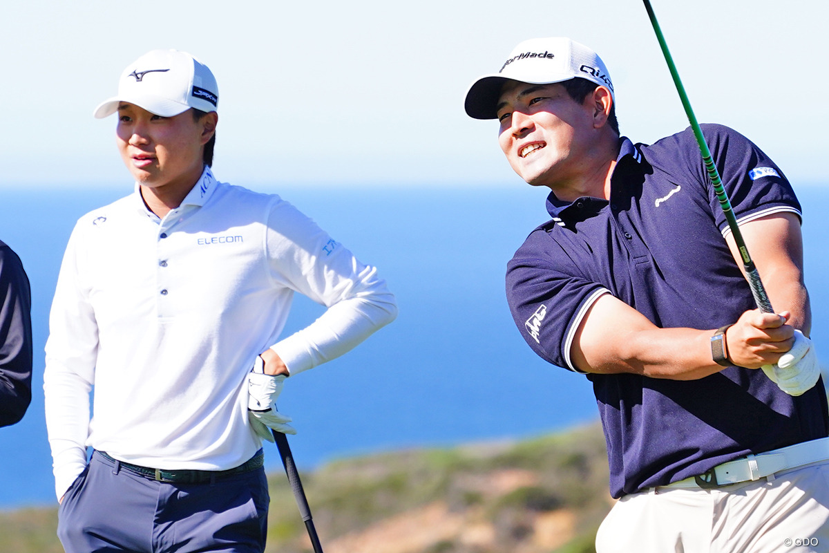 ともに25歳の平田憲聖と中島啓太。練習ラウンドを一緒にすることも多い
