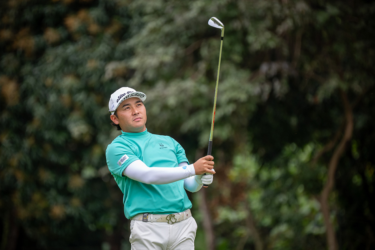 池村寛世は2イーグル1バーディ、5ボギーの「72」でプレー。※写真は2日目(提供：アジアンツアー)