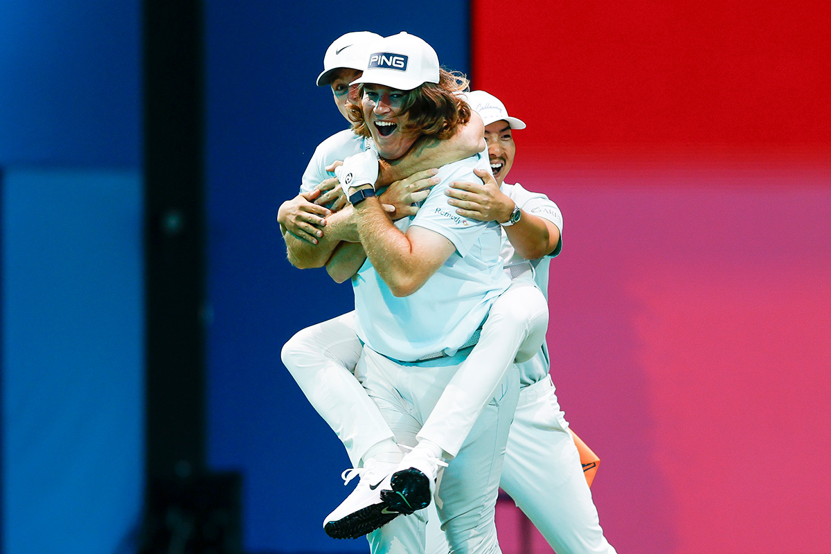 TGL初のホールインワンを達成したニール・シプリー（TGL）