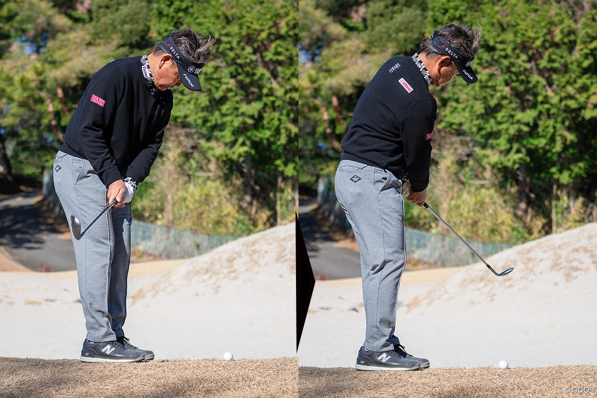 絶体絶命のピンチ！「薄い芝からバンカー越え」の答え【藤田寛之アプローチのレシピ#15／冬芝から上げる】