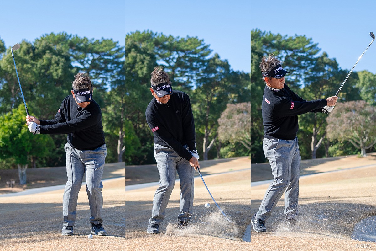 絶体絶命のピンチ！「薄い芝からバンカー越え」の答え【藤田寛之アプローチのレシピ#15／冬芝から上げる】