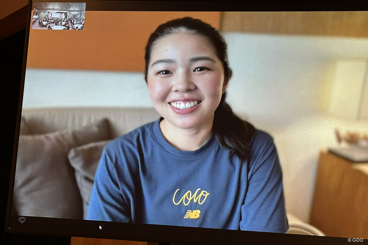 契約プロの山下美夢有がリモートで登場