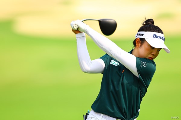 2026年 ホンダ LPGAタイランド 事前 山下美夢有 山下美夢有の左袖には今季、新しいロゴが刻まれた