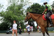 2011年 ウェグマンズLPGAチャンピオンシップ 2日目 乗馬警官＆上田桃子