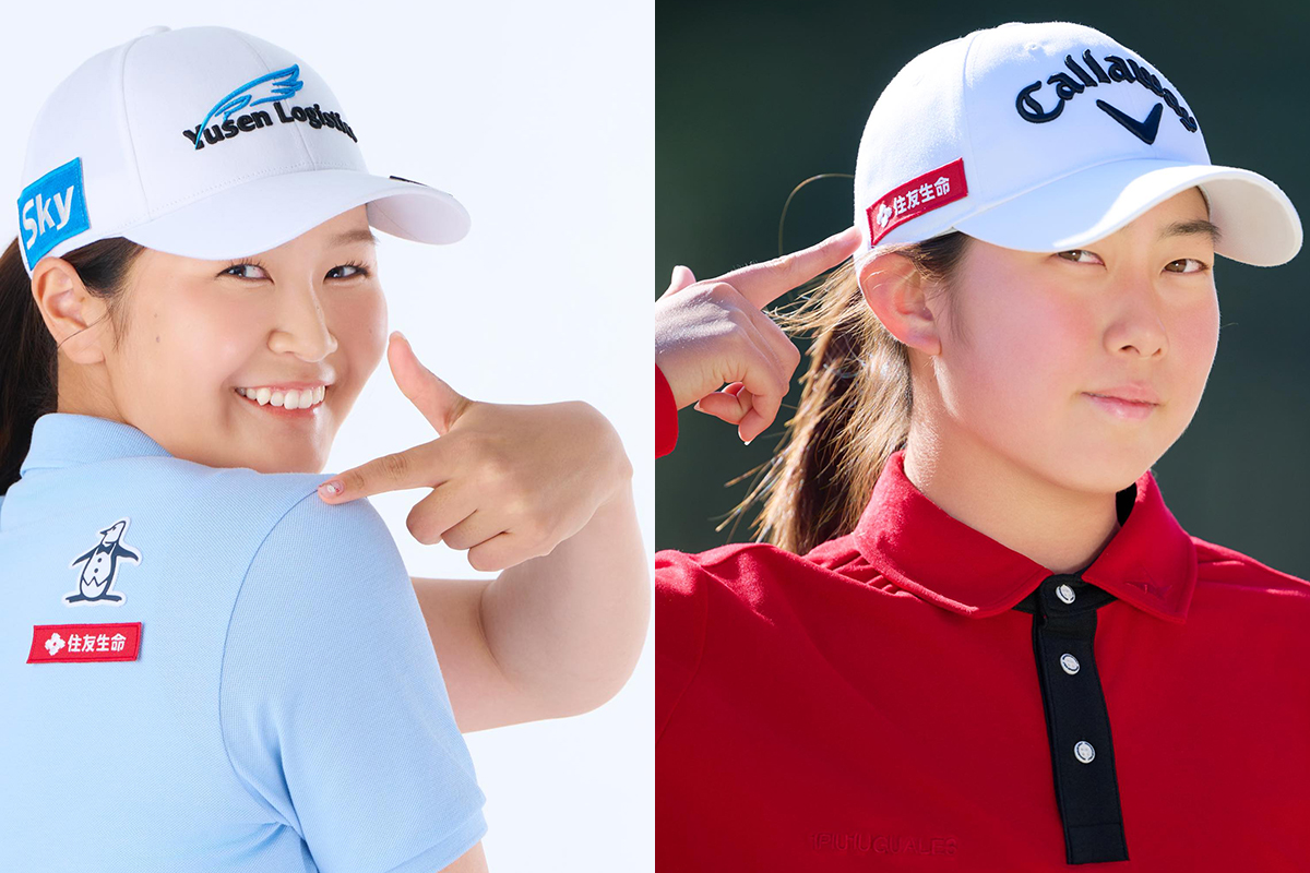 住友生命保険と契約した神谷そら（左）と後藤あい ※提供：住友生命