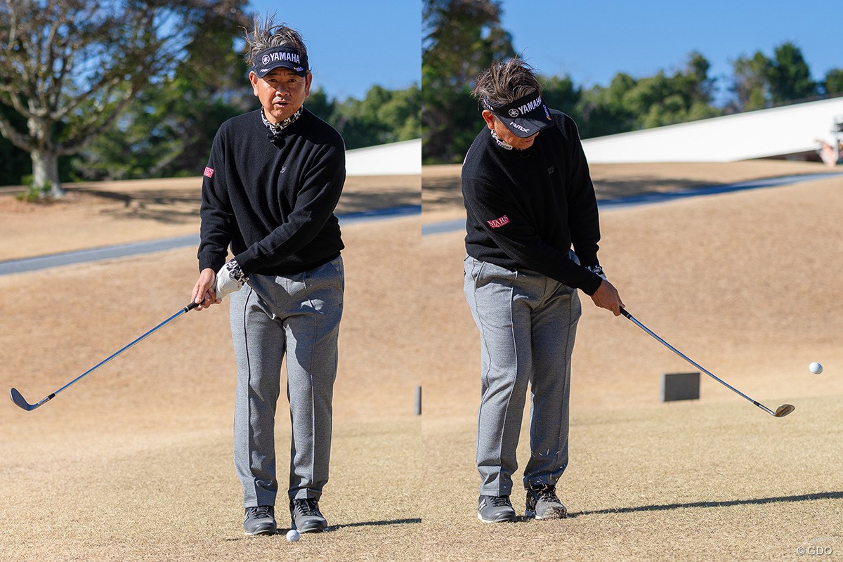 「冬はボールの近くに立ってトウで打つ」ロッコ・メディエイトがお手本【藤田寛之アプローチのレシピ#16／冬芝の定番アプローチ】