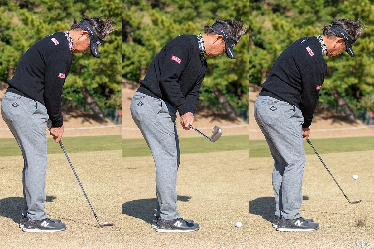「悪ライは近くに立ってトウで打つ」ロッコ・メディエイトがお手本【藤田寛之アプローチのレシピ#16／冬芝の定番アプローチ】