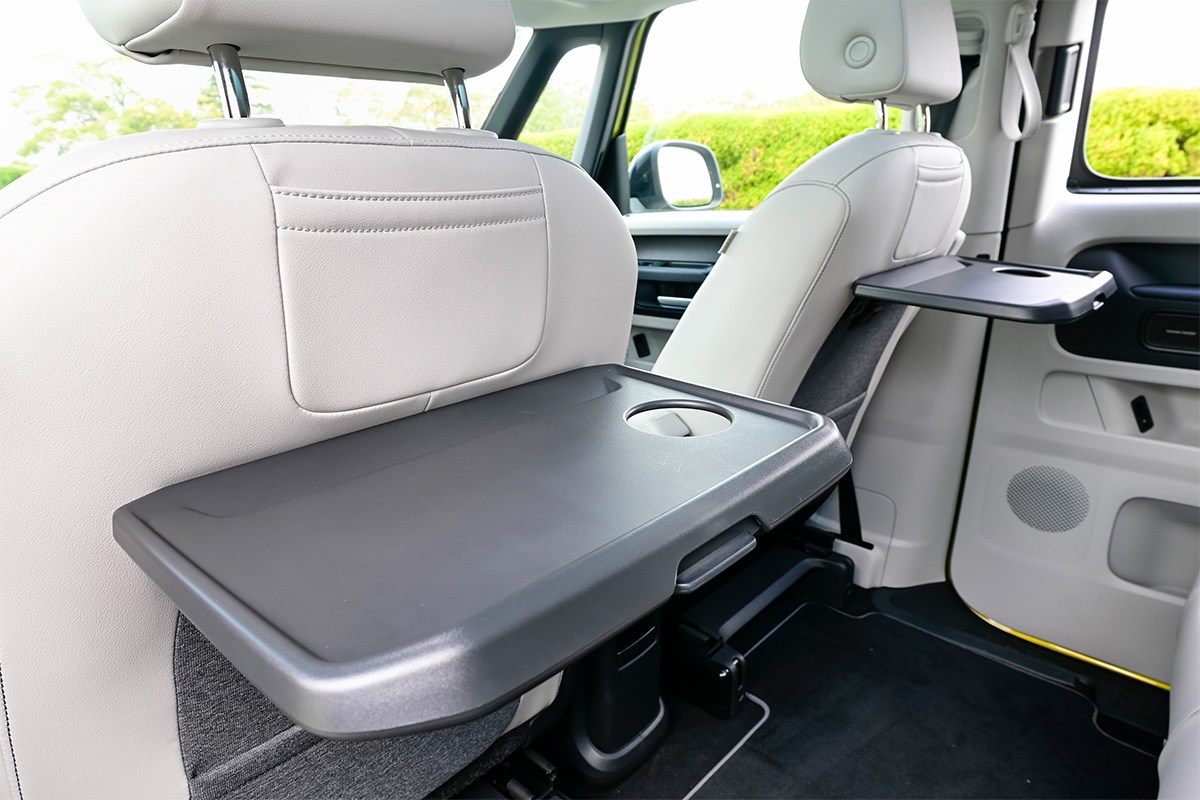 クルマはゴルフギアである 剛健な作りの後席テーブル