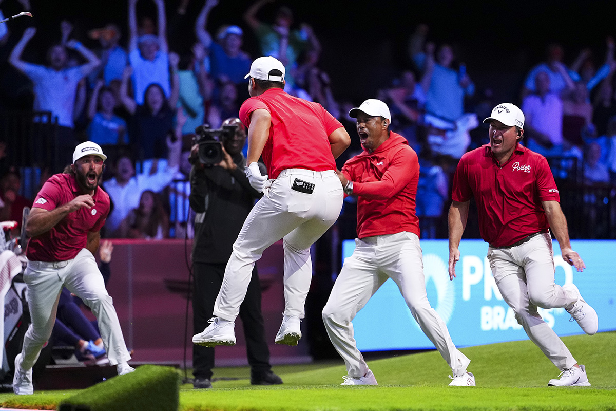 タイガー・ウッズも狂喜乱舞 トム・キムのエースでジュピターが逆転プレーオフ／TGL