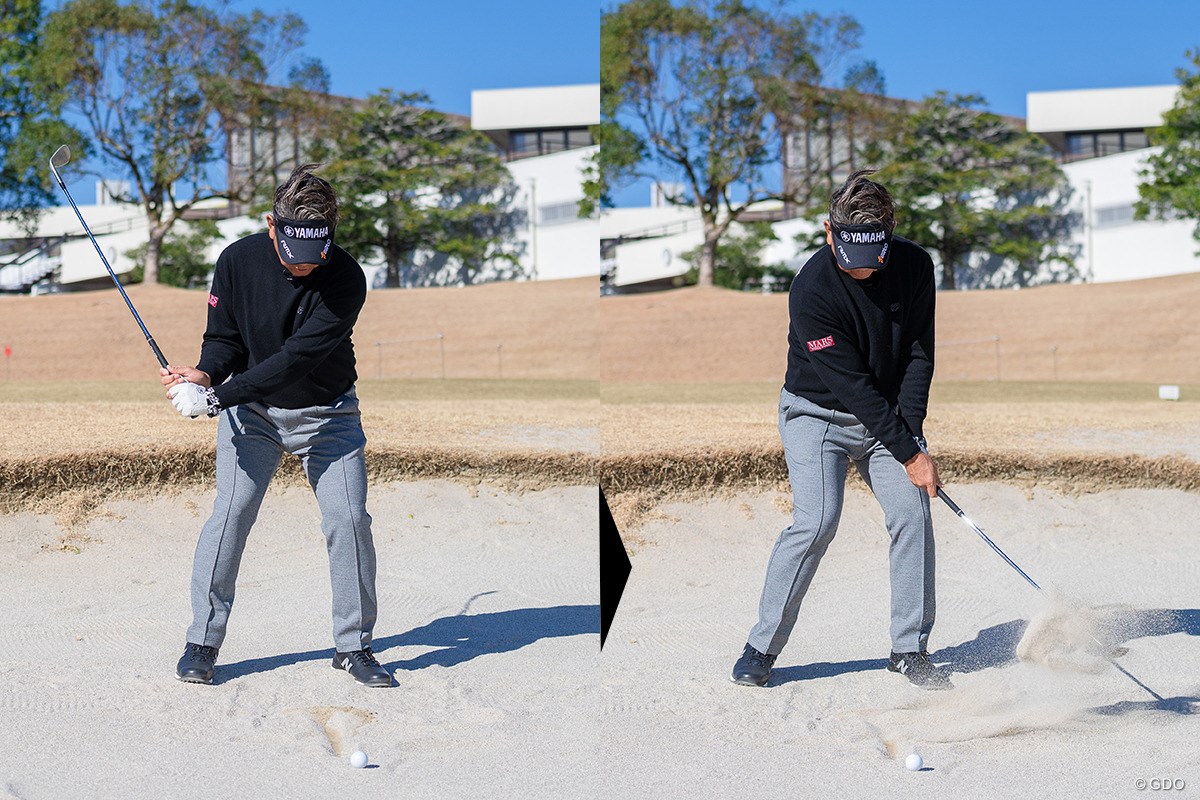 バンカーのキモは「ヘッドの入る位置＞打ち方」【藤田寛之アプローチのレシピ#17／バンカーショットの基本】