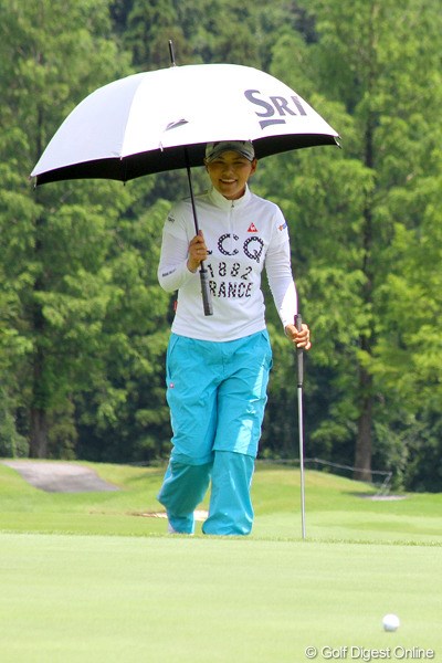 2011年 日医工女子オープンゴルフトーナメント 事前 横峯さくら 来週に迫った「全米女子オープン」を見据え、攻めのプレーを掲げる横峯さくら