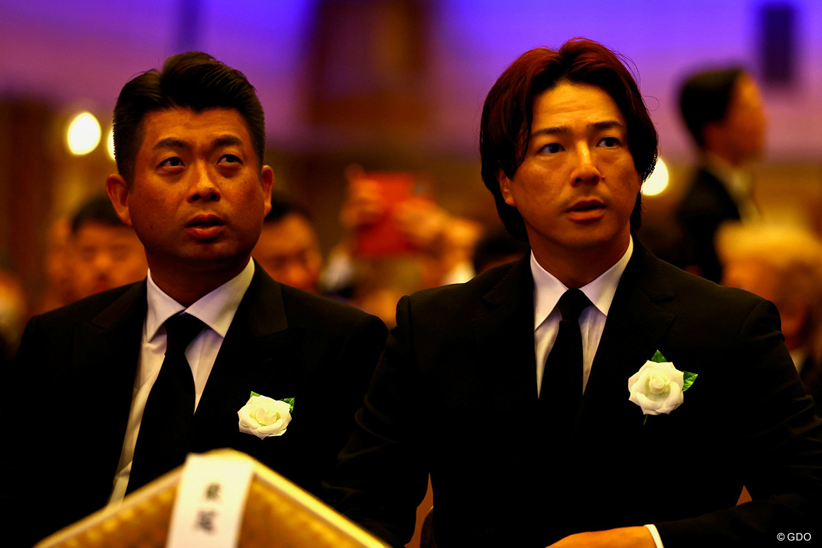 尾崎将司さんのお別れの会に出席した石川遼と池田勇太 2026年 尾崎将司さん「お別れの会」 池田勇太 石川遼