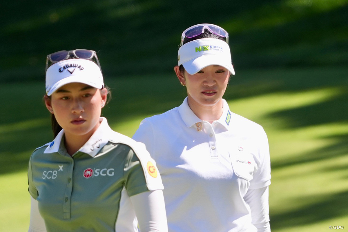 原英莉花（右）とジーノ・ティティクル 2026年 フォーティネット ファウンダーズカップ 最終日 原英莉花
