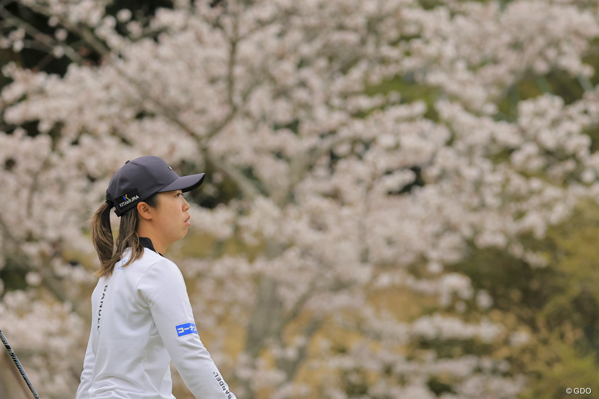 どうしても桜を絡めてみたかった図 2026年 ヤマハレディースオープン葛城 3日目 上野菜々子